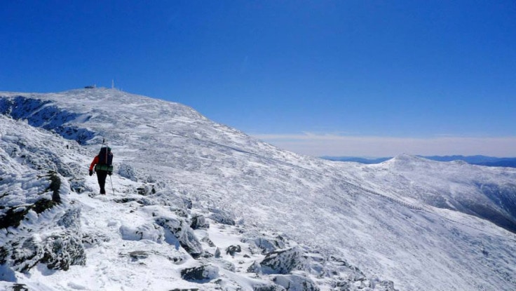 A photo from a Presidential range traverse in March, 2014. You can see the cog tracks, and where a hotel would go. Mount Washington can still feel wild sometimes…